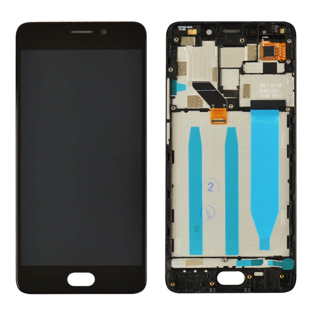 Дисплей для Meizu M6 Note с тачскрином и рамкой в сборе, цвет черный фото 1