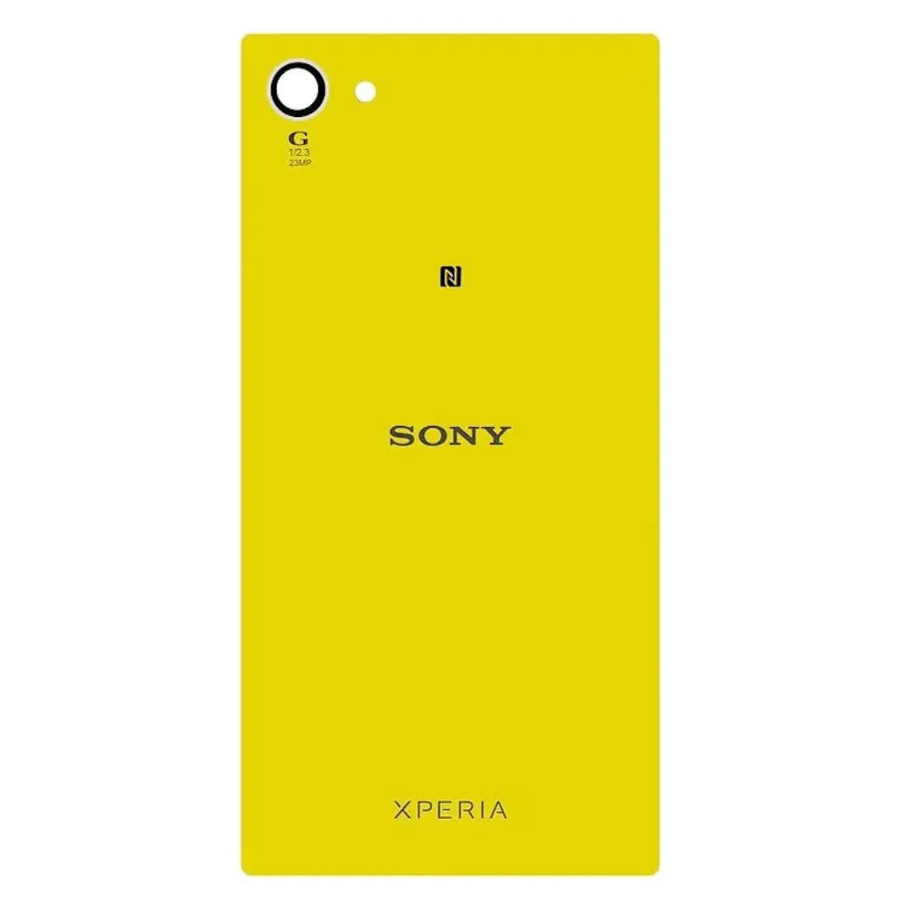 Задняя крышка для Sony E5803 Xperia Z5 Compact/E5823, цвет желтый фото 1
