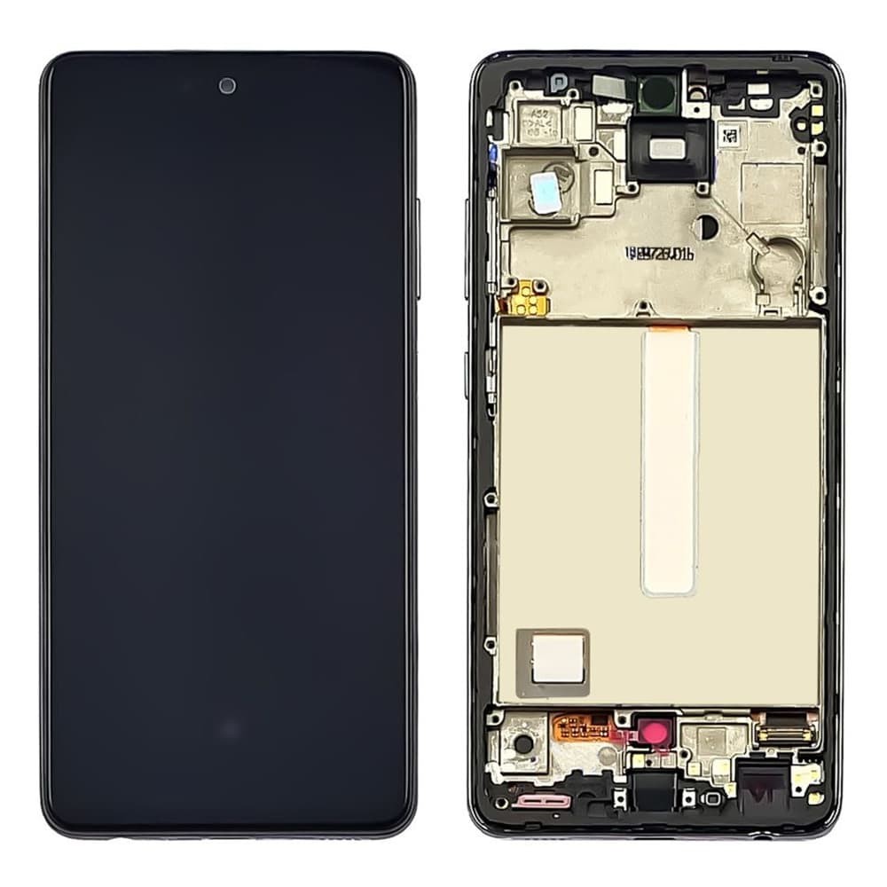 Дисплей для Samsung A525F /DS Galaxy A52 2021 с тачскрином и рамкой в сборе, цвет черный, OLED small LCD фото 1