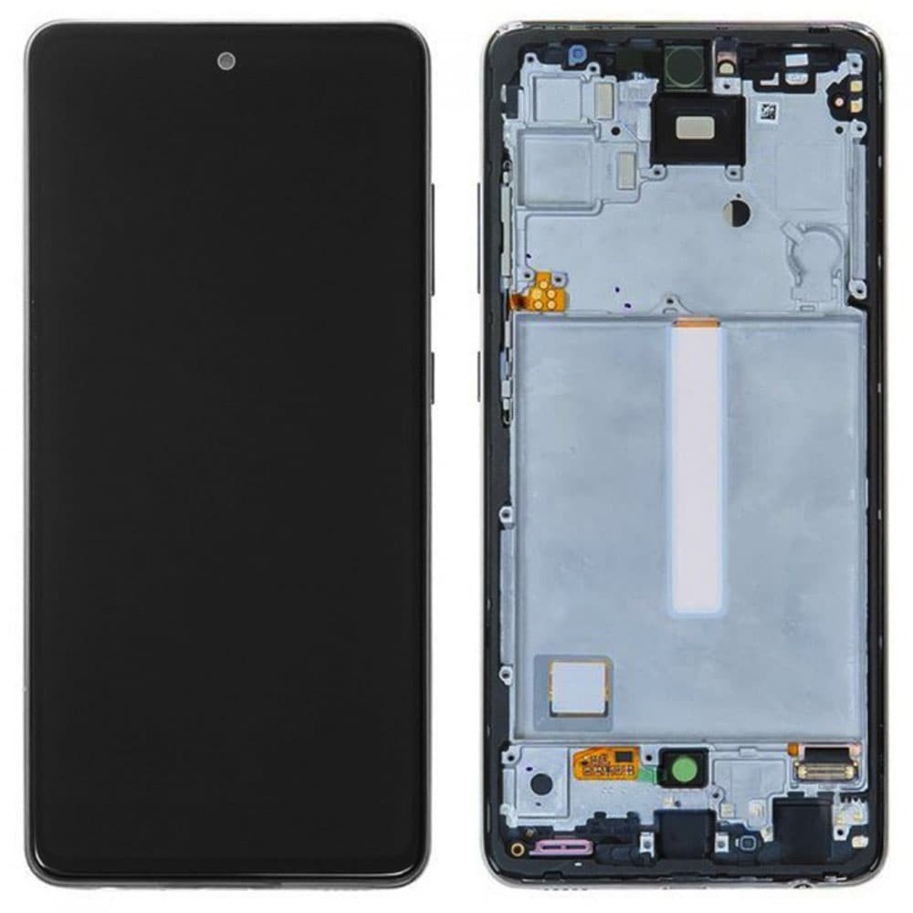 Дисплей для Samsung A525F /DS Galaxy A52 2021 с тачскрином и рамкой в сборе, цвет черный, сервисный оригинал фото 1