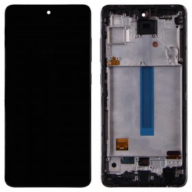 Дисплей для Samsung A525 (A525F /DS) Galaxy A52 2021 с тачскрином в сборе, oled,  цвет черный, с рамкой