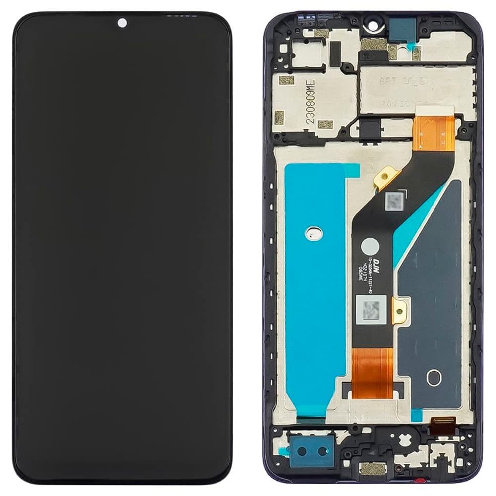 Дисплей для Tecno Spark Go 2023, з тачскріном і рамкою в зборі, колір чорний фото 1