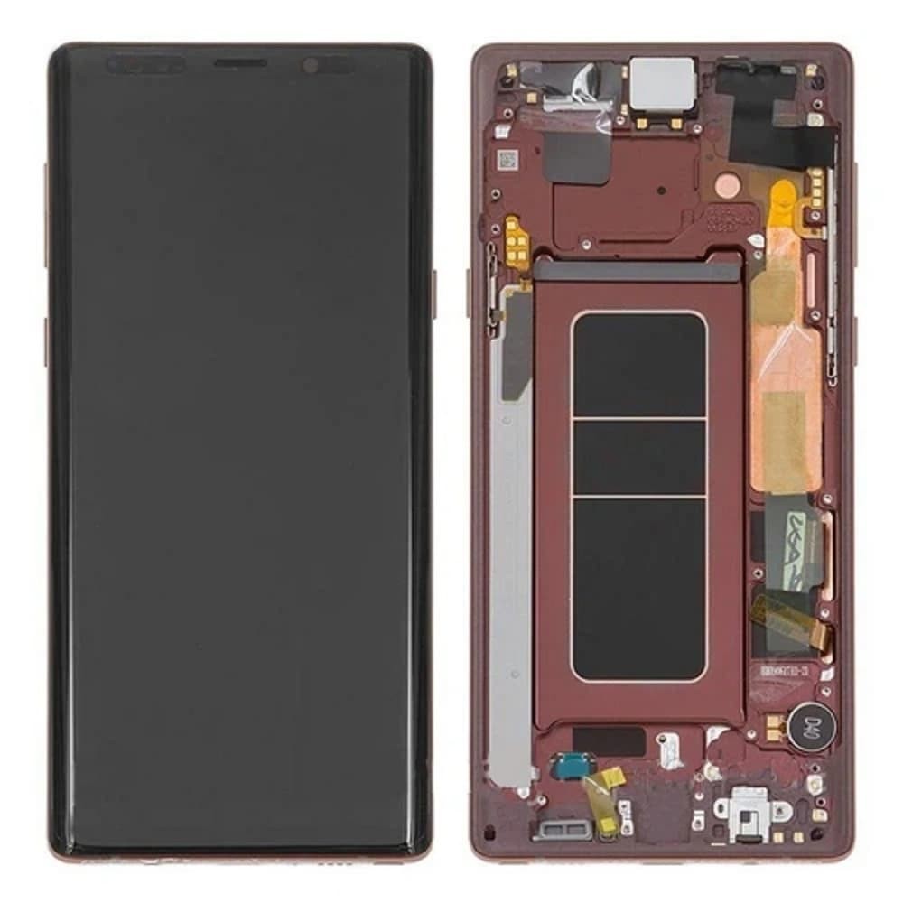 Дисплей для Samsung Galaxy Note 9 (N960) (GH97-22270D), с тачскрином и рамкой, цвет медный, сервисный оригинал фото 1