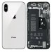 Корпус для iPhone XS (5.8) + аккумулятор, цвет серебро, оригинал с разбора миниатюра 1