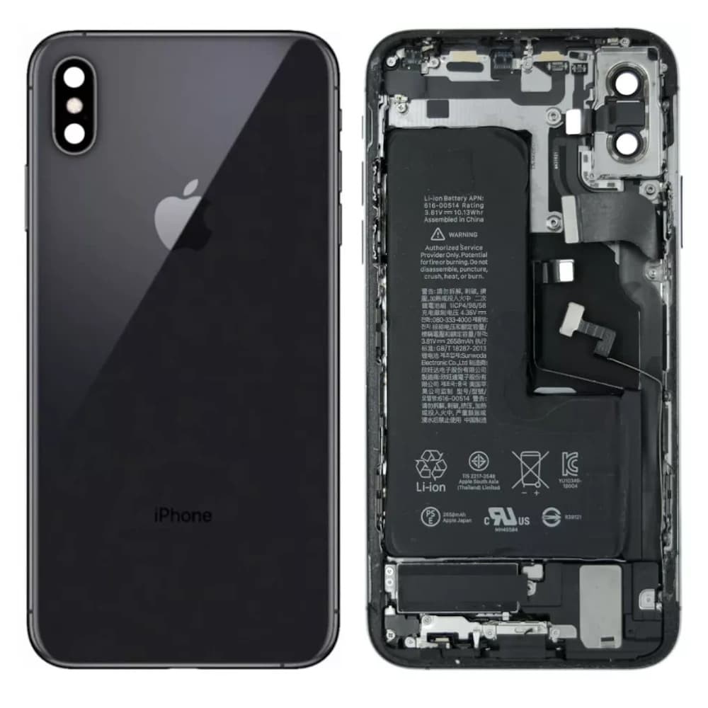 Корпус для iPhone XS (5.8) + аккумулятор, цвет space gray, оригинал с разбора фото 1