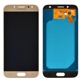 Дисплей Samsung J530/DS Galaxy J5 (2017) з тачскріном у зборі,  колір золотий, оригінал замінене скло, без рамки